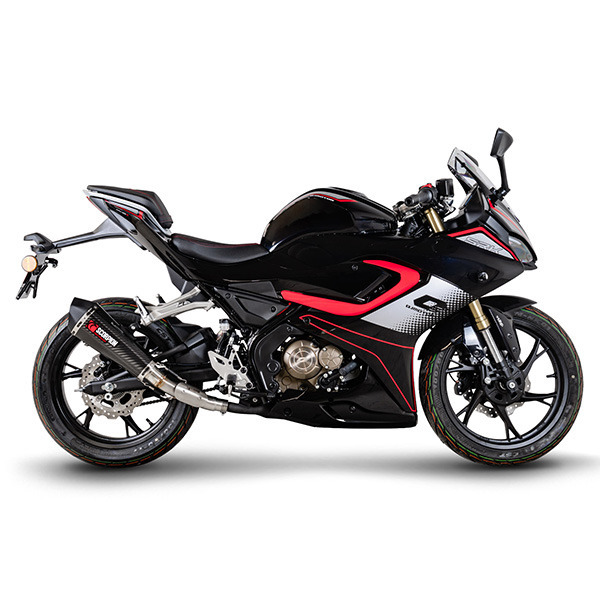 Scorpion Exhaust QJ Motor SRK 125 R & S, Euro 5+, 2025-Current, Serket Taper Slip-On Carbon Fibre